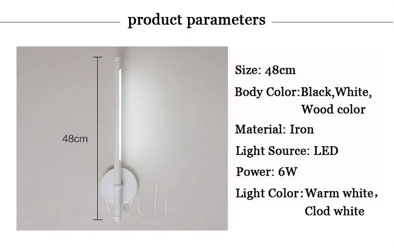 Минималистичный настенный светильник, современный светодиодный настенный светильник для гостиной, скандинавский креативный светильник, декоративный железный светильник, светильники черного и белого цвета