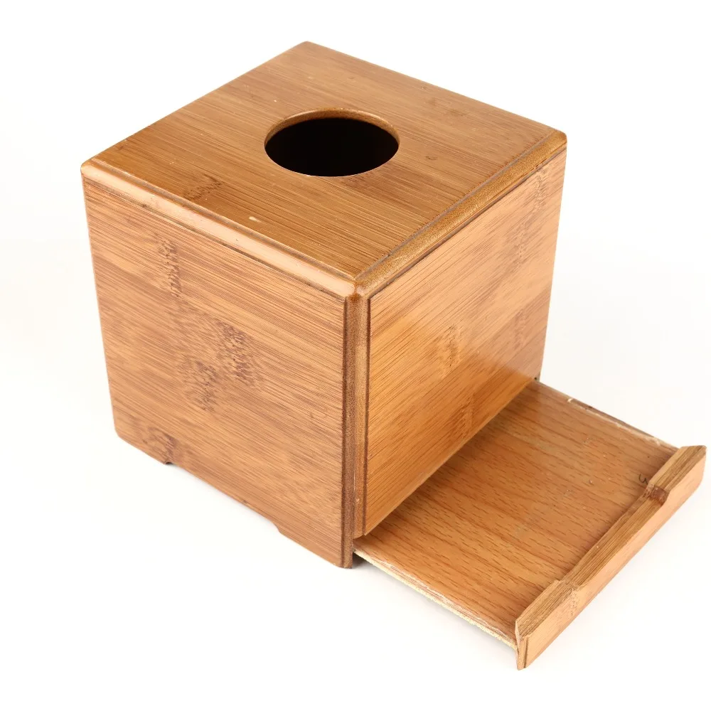 

Bamboo Tissue Box Europe Style Creative Home Table Decor Eco-Friendly Removable Tissue Case Container ZSN-04