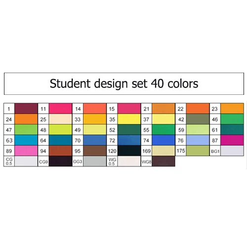 TouchFIVE 30/40/60/80 Цвета маркер для рисования ручка двойной головой художественный эскиз жирной рисования аниме кисть товары для рукоделия - Цвет: 40 Student Set T5S