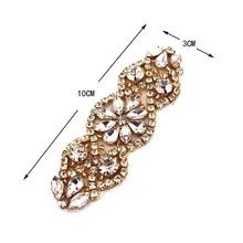 Золотая нашивка со стразами ручной работы для вечернее платье для выпускного вечера Свадебная лента для свадебного платья пояс с аппликацией с кристаллами