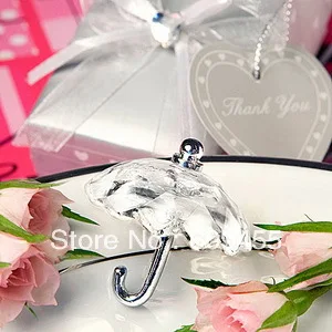 

FREE SHIPPING+Choice Crystal Collection K9 Crystal Umbrella Figurine Mini Crystal Paperweight Baby Shower Favors+80pcs/lot