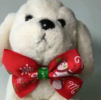 

100pc/lot Christmas Holiday Dog Bow Ties Cute Neckties Collar Pet Puppy Dog Cat Ties Accessories Grooming Supplies CP04