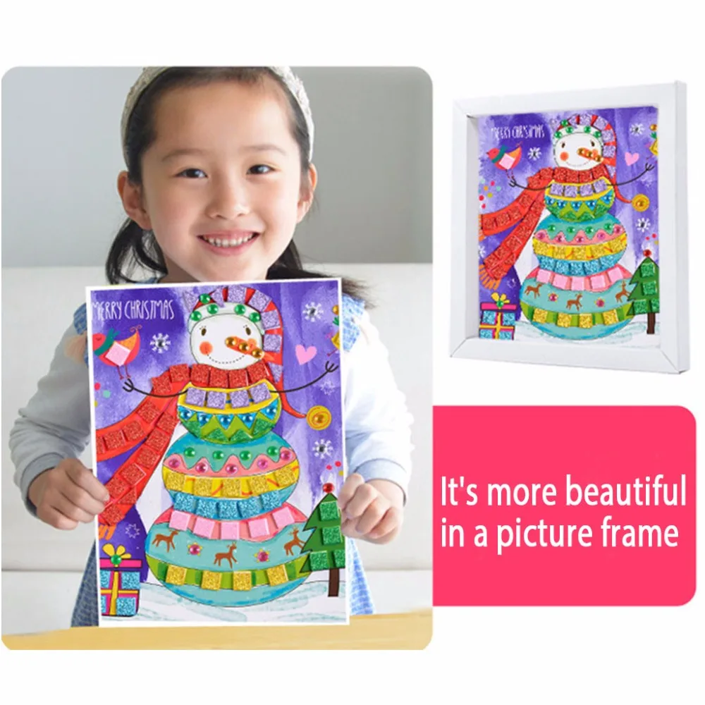 3D EVA Foam Mosaic Shining Stickers Self Adhesive Paintings Kid DIY Crafts Toys in Drawing Toys