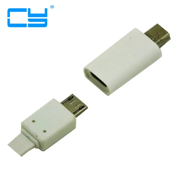 Белый 2 шт./лот мини Usb папа к Micro usb мама адаптер разъем зарядное устройство для