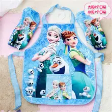 Дисней Детские нагрудники и салфетки для отрыжки Замороженные Эльза и Анна детские картины фартук нижнее белье Карманный Фартук водонепроницаемый маслостойкий мультфильм