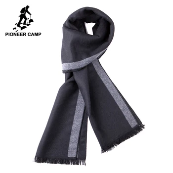 

Pioneer camp new arrival thick warm scarf men with gift box autumn winter soft Scarves male blue grey fashion AWJ701397A