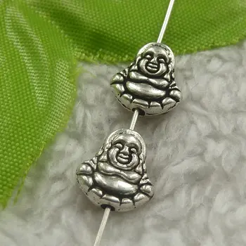

260 pieces antique silver the Buddha spacers 11x10x5mm #4488