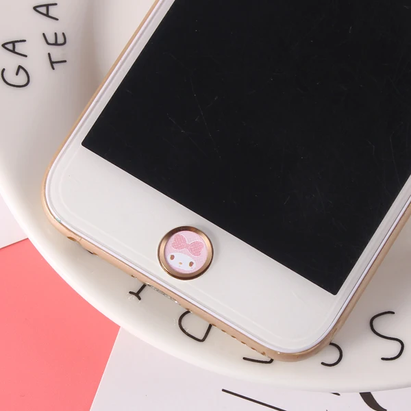 Мультяшные алюминиевые сенсорные наклейки на кнопки &quotдомой&quot для iPhone 5S SE 6 6S 7 8