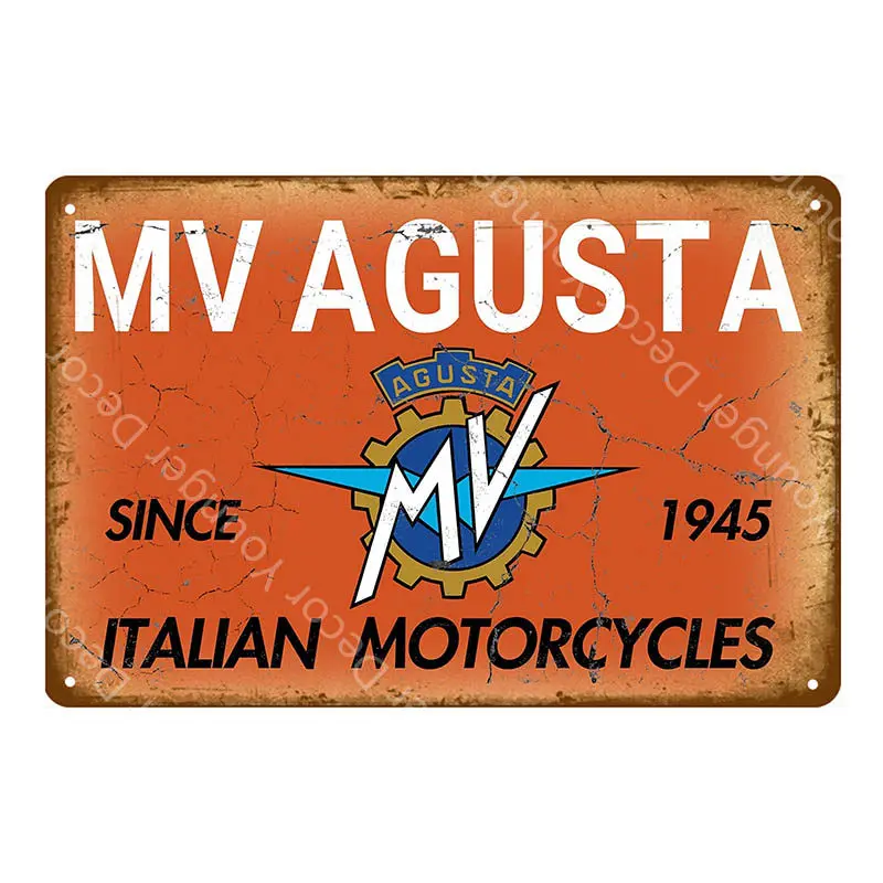 Vespa электромобиль металлические знаки Ariel MV Agusta двигатель автомобиля Железный плакат Паб Бар украшения стены мотоциклы гаража Декор
