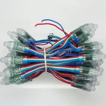 RGB Полноцветный 12 мм LPD6803 светодиодный пиксель модуль адресацией Digital Light, круглой формы, 50 шт./String, Водонепроницаемый IP68, DC5V вход