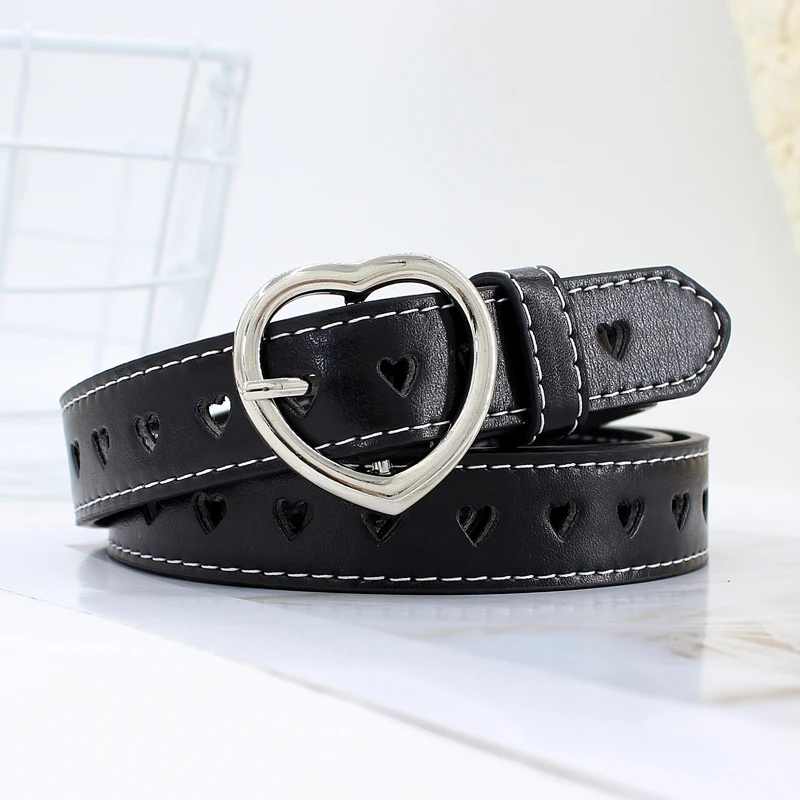 

Suits All Size 2018 New Fashion Women Belt Brand Designer Hot Ladies Eyelet Metal Buckle Straps Girls Fashion Accessories