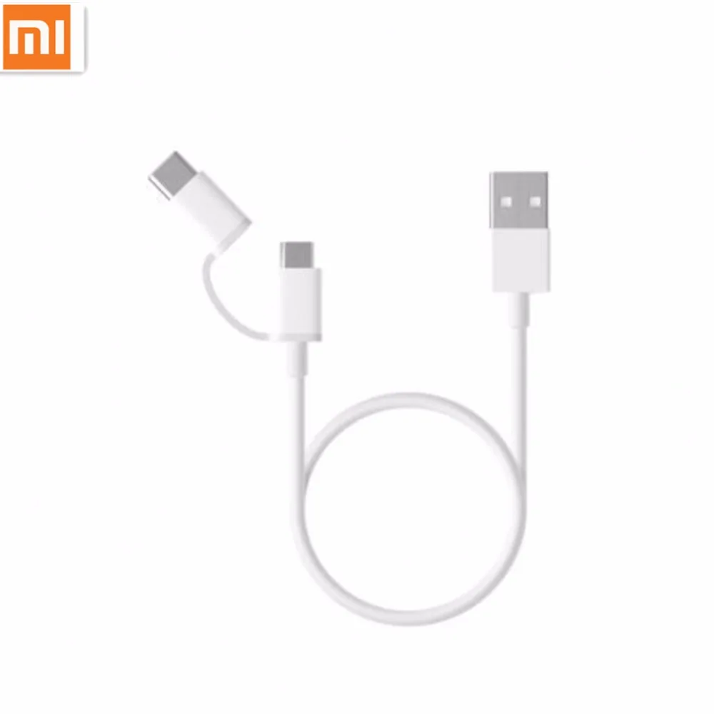 Оригинальный кабель Micro USB Type c Xiaomi 2 в 1 для быстрой синхронизации данных и зарядки