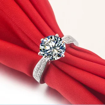 

1 Carat Solid Gold 750 Round Solitaire Eye-filling Test Positive Moissanite Anniversary Ring Design Bridal Ring Free Shipping