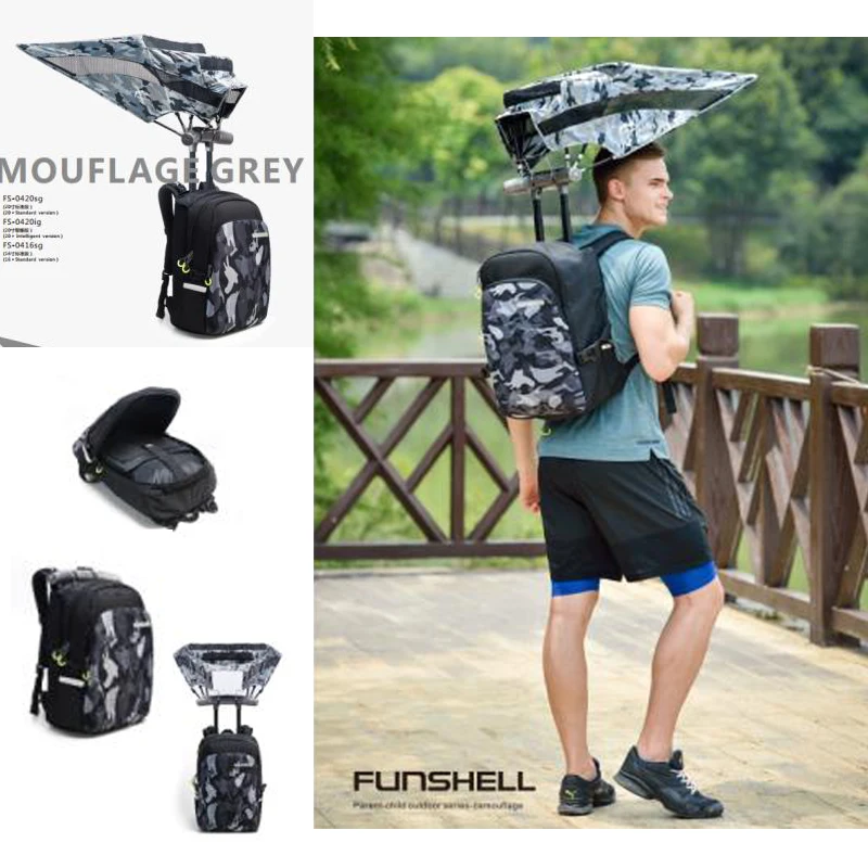 

Intelligent waterproof Umbrella Backpack Laptop bag with USB charging cable Built in hands free umbrella
