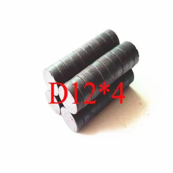 

10/50/100 pcs/lot Y30 Disk Ferrite Magnet 12x4 Permanent magnet 12mm x 4m Black Round Speaker 12x4mm 12*4 12mmx4mm Magnet 12x4