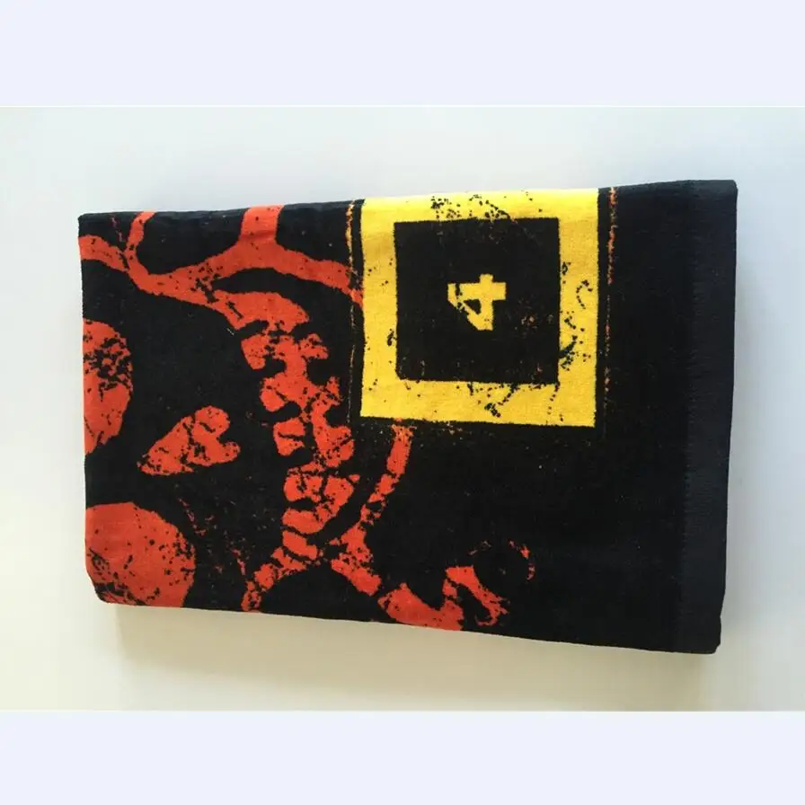 لوح التزلج أبيض وأسود لا تفعل ذلك حمام المناشف 154 سنتيمتر x 76 سنتيمتر الشاطئ ملابس السباحة القطن الاستحمام المناشف