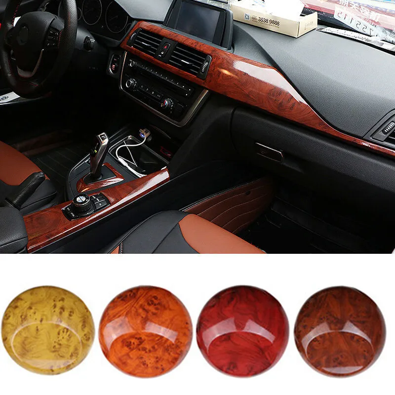 Acheter Car styling 30 cm x 100 cm Brillant PVC Grain De Bois Voiture Wrap Film Stickers Grain De Bois Texturé Auto Ordinateur Portable interne Décoration Autocollant