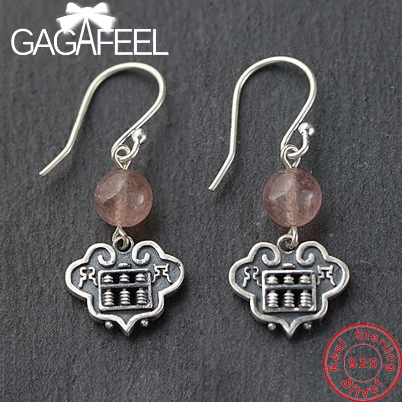 

GAGAFEEL Abacus with Crystal Earrings S925 Sterling Silver Dangle Earrings for Women Ladies Wholesale High Quality