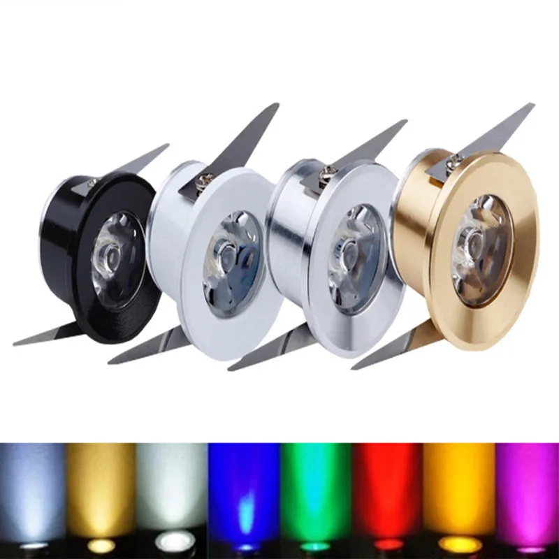 

10X LED Downlight 1W AC220V Embedded Light High Power Downlight Cabinet Wine Cabinet Light 7-color light