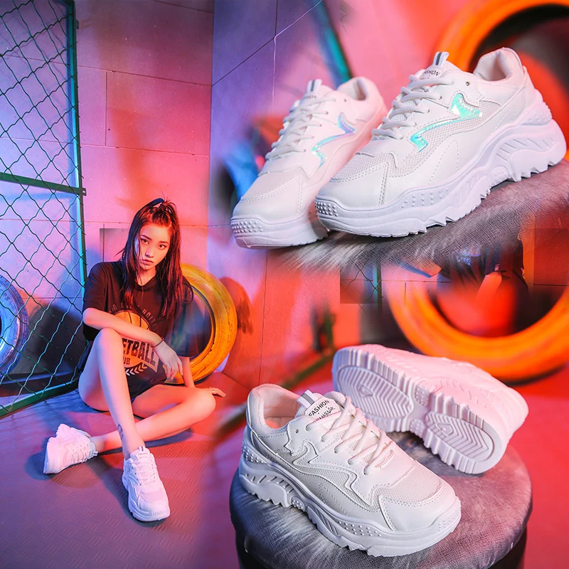 

Original Women Running Shoes Disruptor 2 White Sneakers KAYANO Gel 500 Zoom 451 Breathable Footwear Sport Triple-S 720 Walking