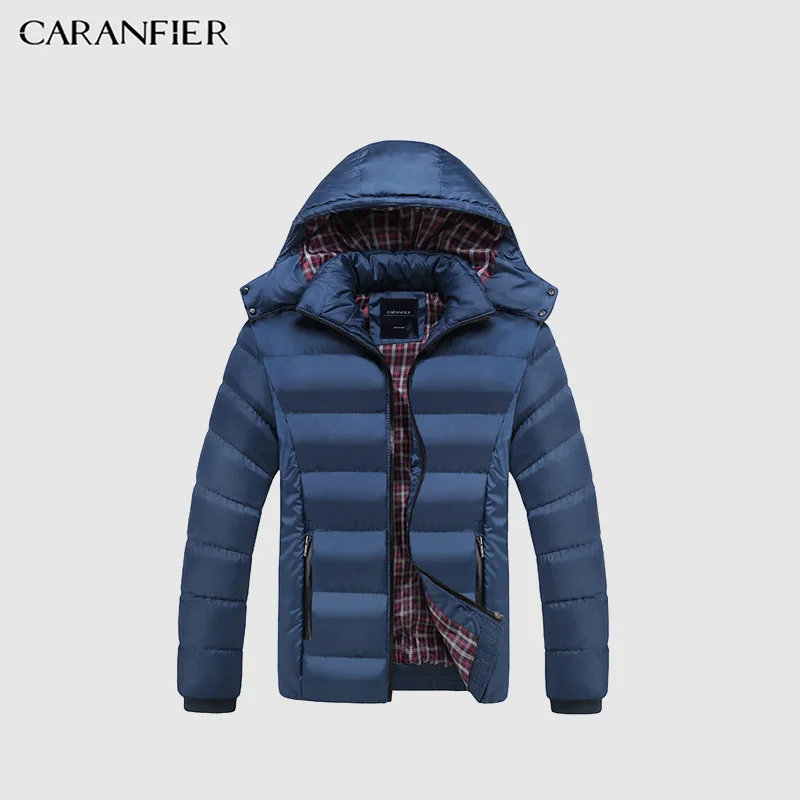 CARANFIER зимняя мужская куртка 20 градусов утепленная теплая парка пальто с