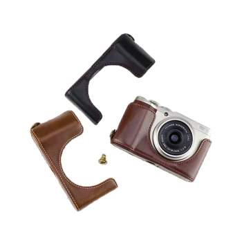 

New PU Leather Camera Case Half Body Cover For Fujifilm XF10 FUJI X-F10 Remove Battery Directly