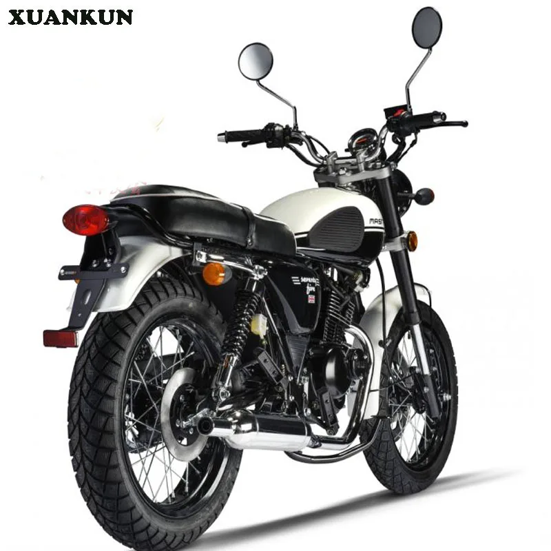 Xuankun Cafe Racer 125/200 мотоциклы с гальваническим покрытием Torpedo глушитель выхлопной трубы с полным спектром