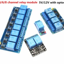1 шт. 5 в 12 в 1 2 4 6 8 канальный релейный модуль с оптроном. Релейный выход 1 2 4 6 8 способ релейный модуль для arduino