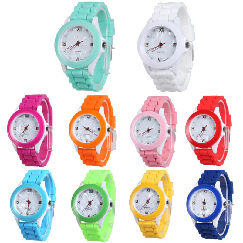 Women's watches casual watches Silicone Rubber Jelly Gel Quartz Casual Sports Wrist Watch clock Relogio feminino M03 (2)