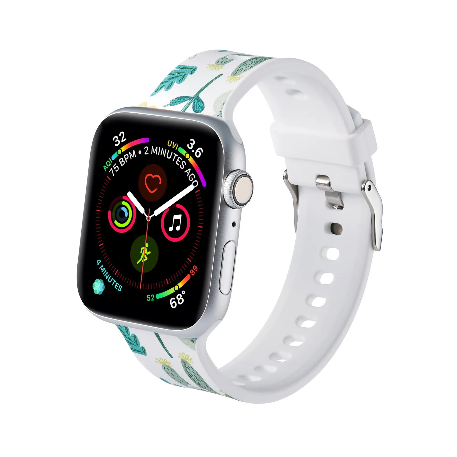 9 Женский силиконовый ремешок для Apple Watch Band 44 мм 38 мм 42 мм 40 мм Мягкие Цветочные Широкие ремешки для Apple Watch 4 3 2 1 - Цвет: 9