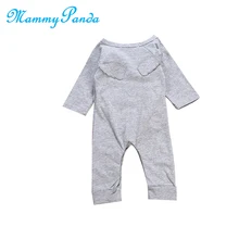 Детский комбинезон; пижамы для новорожденных; комбинезон для маленьких мальчиков и девочек; хлопковая одежда с длинными рукавами и крыльями сзади; одежда для малышей