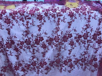 

Latest flower sequins Lace fabric High Quality Jolin-51516 sequins Embroidered tulle Lace Fabric for Wedding Fabric