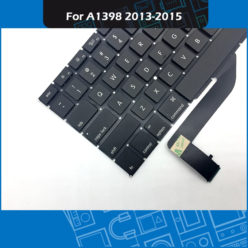  10pcs/Lot Laptop A1398 Keyboard US Layout For Macbook Pro Retina 15