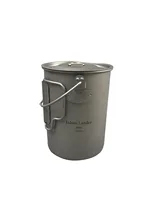 Jolmo Lander Titanium Pot with Bail Handle Outdoor Ultralight Folding Pot 900ml 2