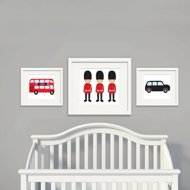 London Bus Theme Canvas Painting Nursery Wall Art Subway Posters And London Bus Theme Canvas Painting Nursery Wall Art Subway Posters And Prints Pictures For Kids Living Room Home Decor No Frame In Calligraphy From