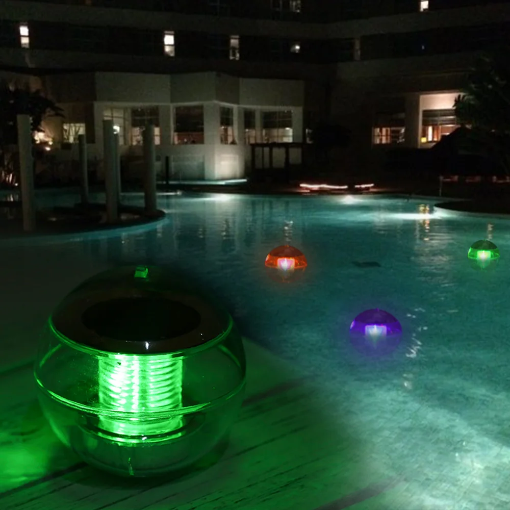 ip65 solar powered color changing water floating ball lamp outdoor solar floating lights