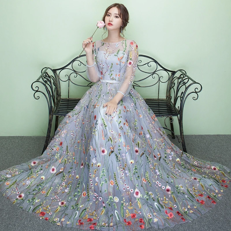 Вечерние платья невесты, Восточное женское платье Cheongsam, Благородный китайский стиль, элегантные длинные Qipao, роскошные халаты для невесты, одежда Vestido XS-XXXL