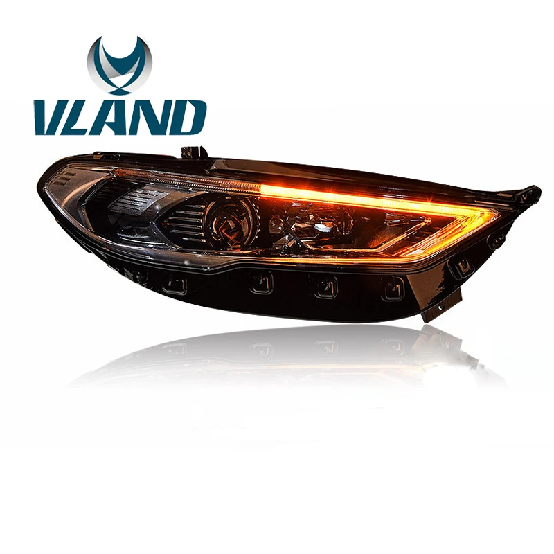 

VLAND Factory For Car Head Lamp For Mondeo 2017 LED Headlight With DRL And H7 Xenon Lamp 2017+ Plug And Play Design Head Light