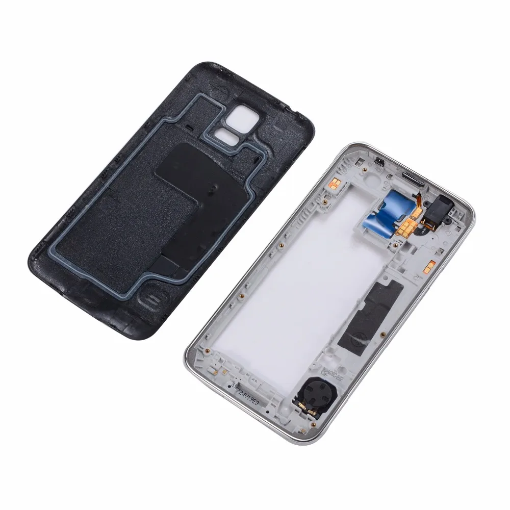 Для Samsung Galaxy S5 I9600 G900F G900T G900V G900A промежуточный корпус ободок+ Батарея задняя крышка