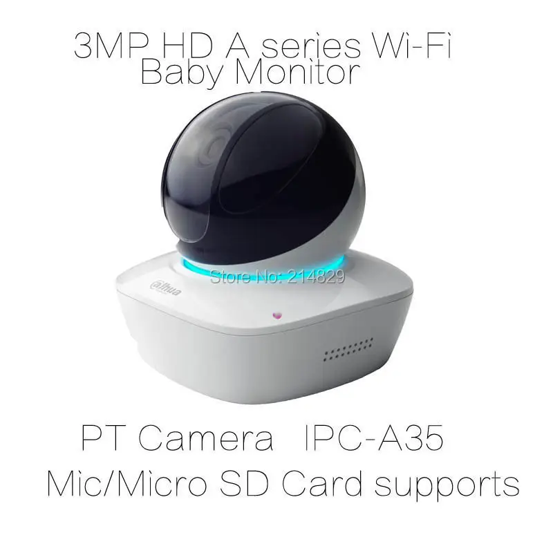Dahua IPC-A35 wifi 3MP baby monitor with Built-in Mic & Speaker HD IP Camera PT 1080P Wi-Fi wireless Network Camera SD Card Slot
