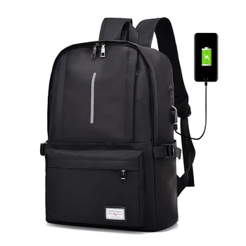 

Men Laptop Backpack Male Notebook Computer Bag 15 Inch School Bags for Boys Travel Backpack Usb Bag Black School Backpack D066