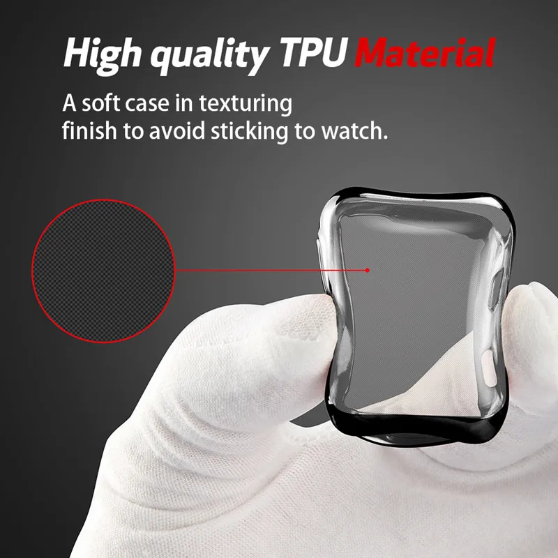 Чехол с покрытием для Apple Watch Series 4/5 защита экрана 40 мм 44 мм мягкий тонкий полный бампер для iWatch 4 протектор