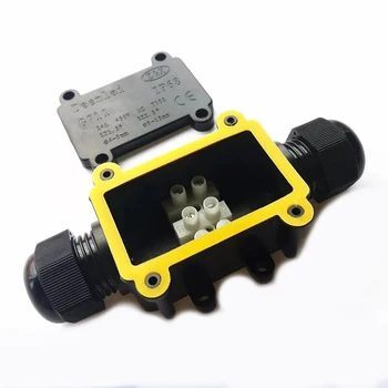 

IP68 2-way Waterproof Junction Box Plastic Outdoor Cable Waterproof Junction Box G711 Electrical Junction Box Black/White