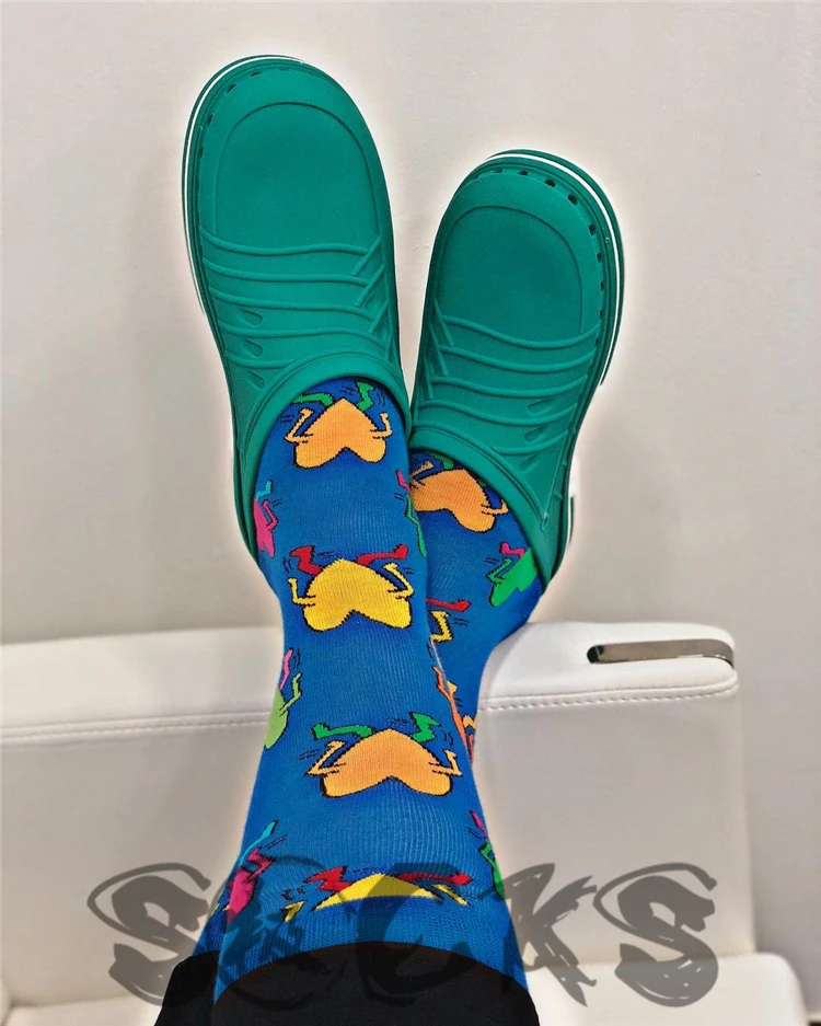 Новые брендовые нейтральные носки, забавные мужские и женские дизайнерские носки с фруктами и усами лавы, высококачественные носки из чесаного хлопка, модные носки для геев