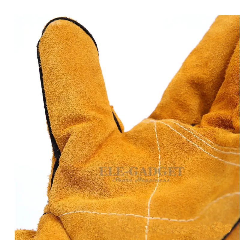 1"-14" длинные кожаные сварочные перчатки термостойкие огнеупорные рабочие перчатки из коровьей кожи для сварки переноски строителя безопасности работы