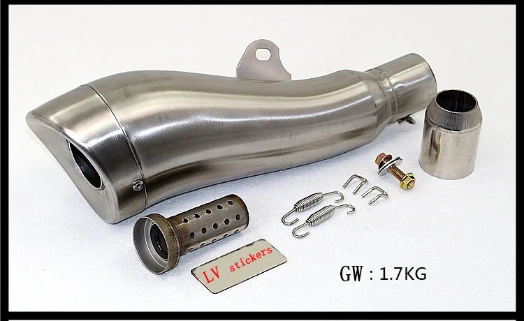 

51mm inlet Universal Motorcycle Exhaust Pipe Muffler with DB killer for R6 R1 GSXR600 GSXR1000 CBR1000 ER6N ZX6R ZX10R mt09 R3