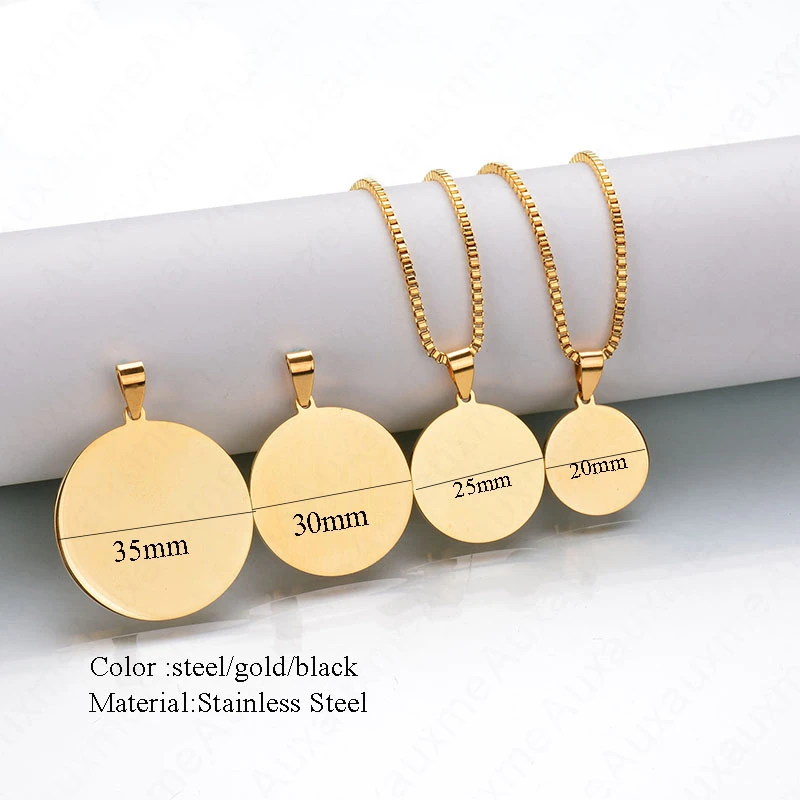 SPARK-Customized-Necklace-Front-Engraved-Photo-Back-Engraved-Name-Round-Dog-Tag-Pendant-Necklace-for-Men