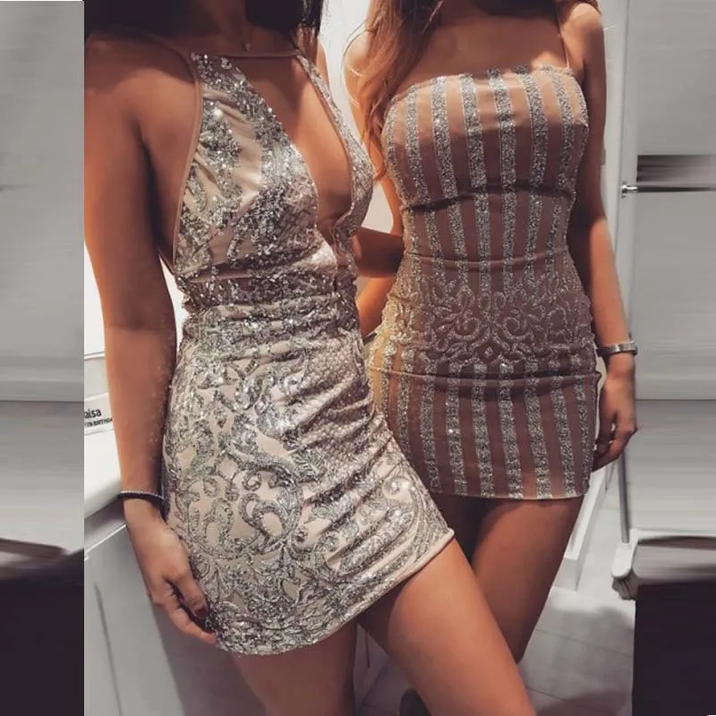 

summer clothes for women glitter sequin pink dress elegant new 2019 backless bodycon mesh sexy dress club wear free shiping