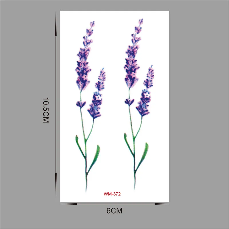 10 PCs in 500 style Wall sticker Water transfer tile stickers for kids rooms home decor wall decals art Lavender - Цвет: WM372-10PC