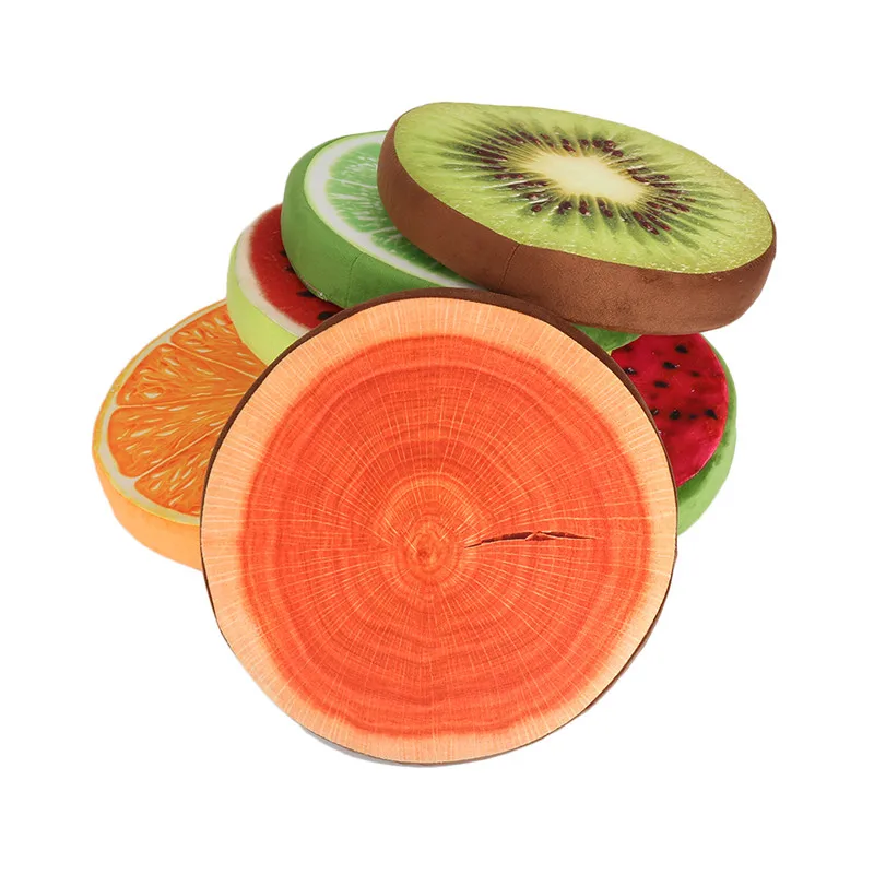 

32*32*5CM 3D Fruit Home Sofa Pillow Cushion Modern Round Seasons Seat Cushions